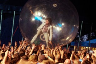 Wayne Coyne of the Flaming Lips performs live in Holland in 2008