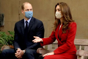 Britain's Prince William, Duke of Cambridge and Britain's Catherine, Duchess of Cambridge