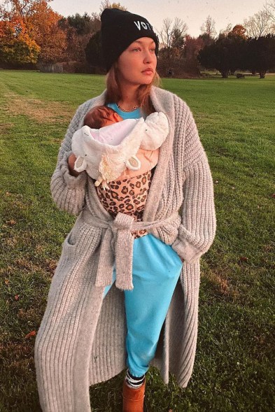 After giving birth in September, Gigi Hadid reveals her daughter in Pennsylvania.