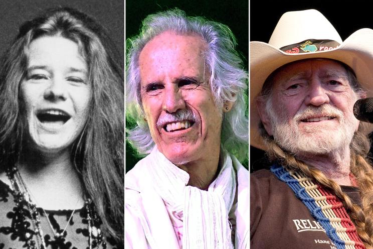 Janis Joplin, John Densmore and Willie Nelson