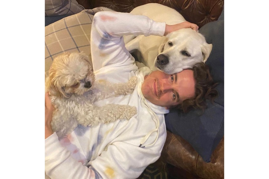 "Election 2020 comedown with our two youngest children," writes Matt Bomer on Instagram.