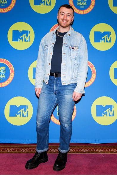 Sam Smith, who performed during the show, opted for an all-denim ensemble.