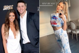 Brittany Williams and Josh Allen; Brittany Williams poses on Instagram