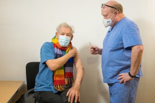 Ian McKellen receives COVID-19 vaccine
