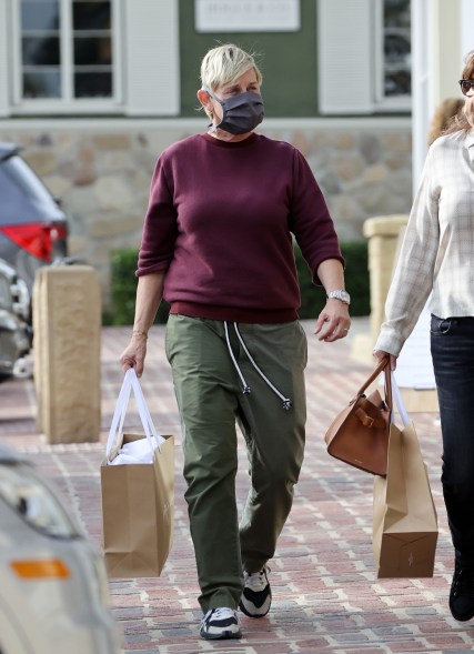 Ellen DeGeneres continues a weeks long shopping spree after purchasing a new home, car, and bags of home goods.