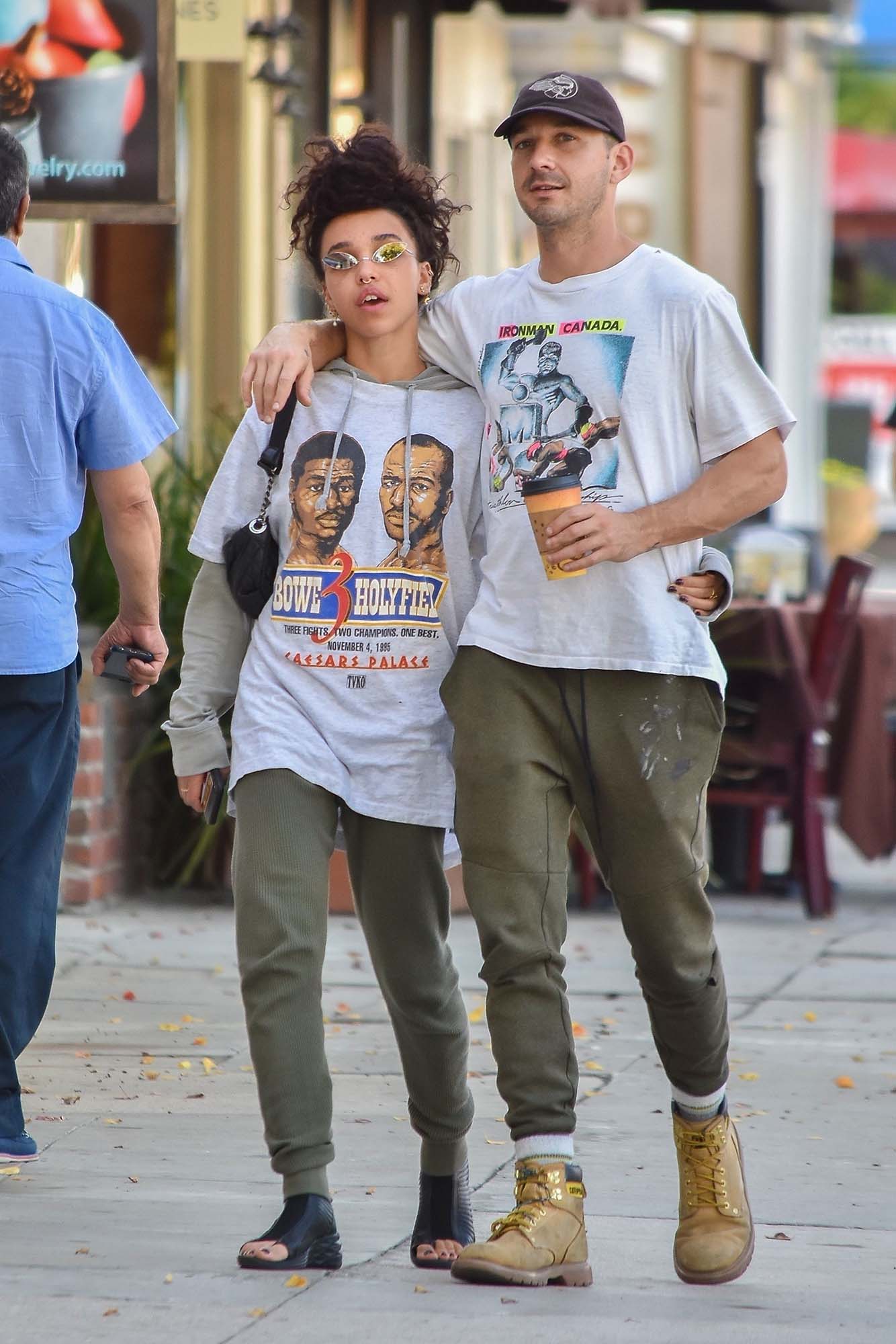 FKA Twigs and LaBeouf in 2018.