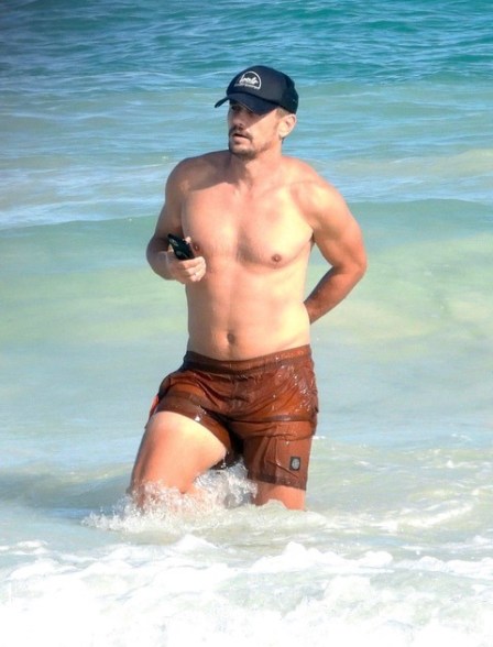 James Franco looks in great shape as he hits the beach in Mexico.