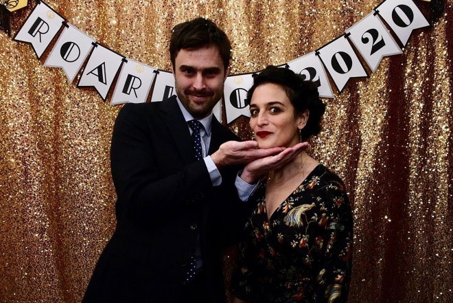 Jenny Slate and fiancé Ben Shattuck