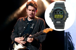 John Mayer and his Casio G-SHOCK Ref 6900 watch.