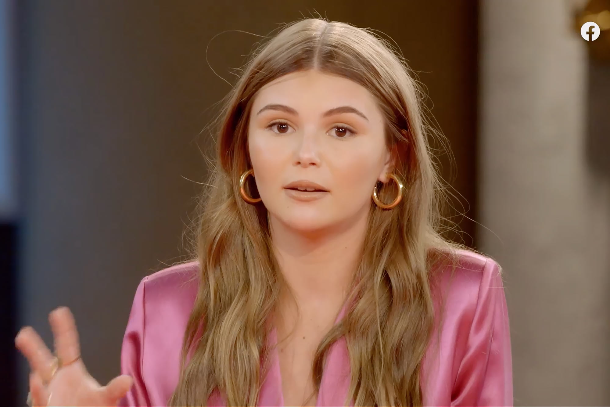 Olivia Jade speaks as a part of "Red Table Talk" on Facebook