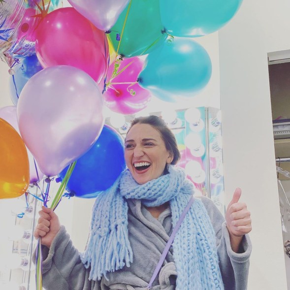 Sara Bareilles celebrates her 41st birthday with balloons and a bath robe. "41 has already seen tears and laughter and everything in between and I’ve only been here a few hours. But I am so lucky to have gotten a ticket to ride this one big precious life, and I intend to throw open the doors to more of this mess." She wrote on social media.