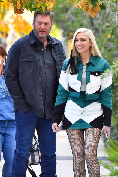 Blake Shelton and Gwen Stefani hit the studio together in Pasadena, Calif.