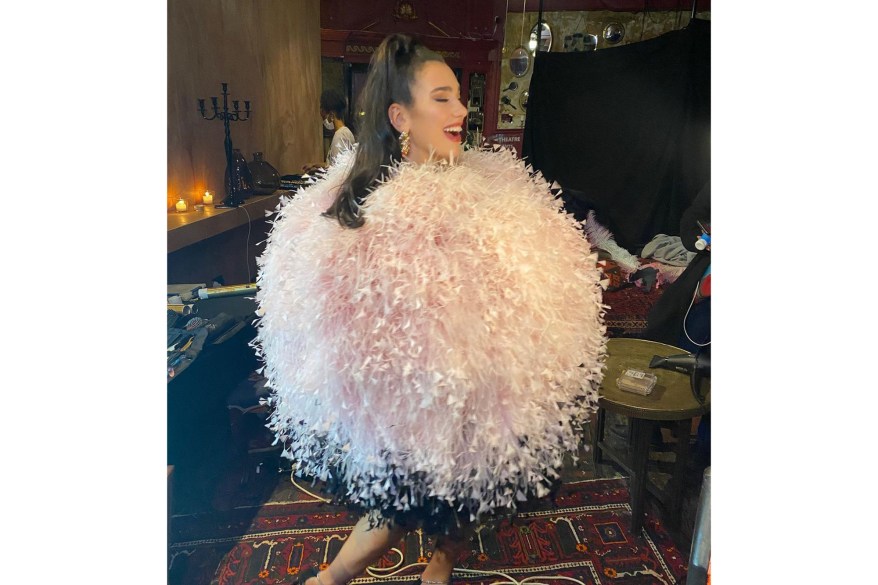 Dua Lipa gets puffed up for a video for British Vogue.