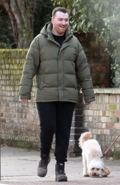 Sam Smith goes for a walk in Hampstead, London.