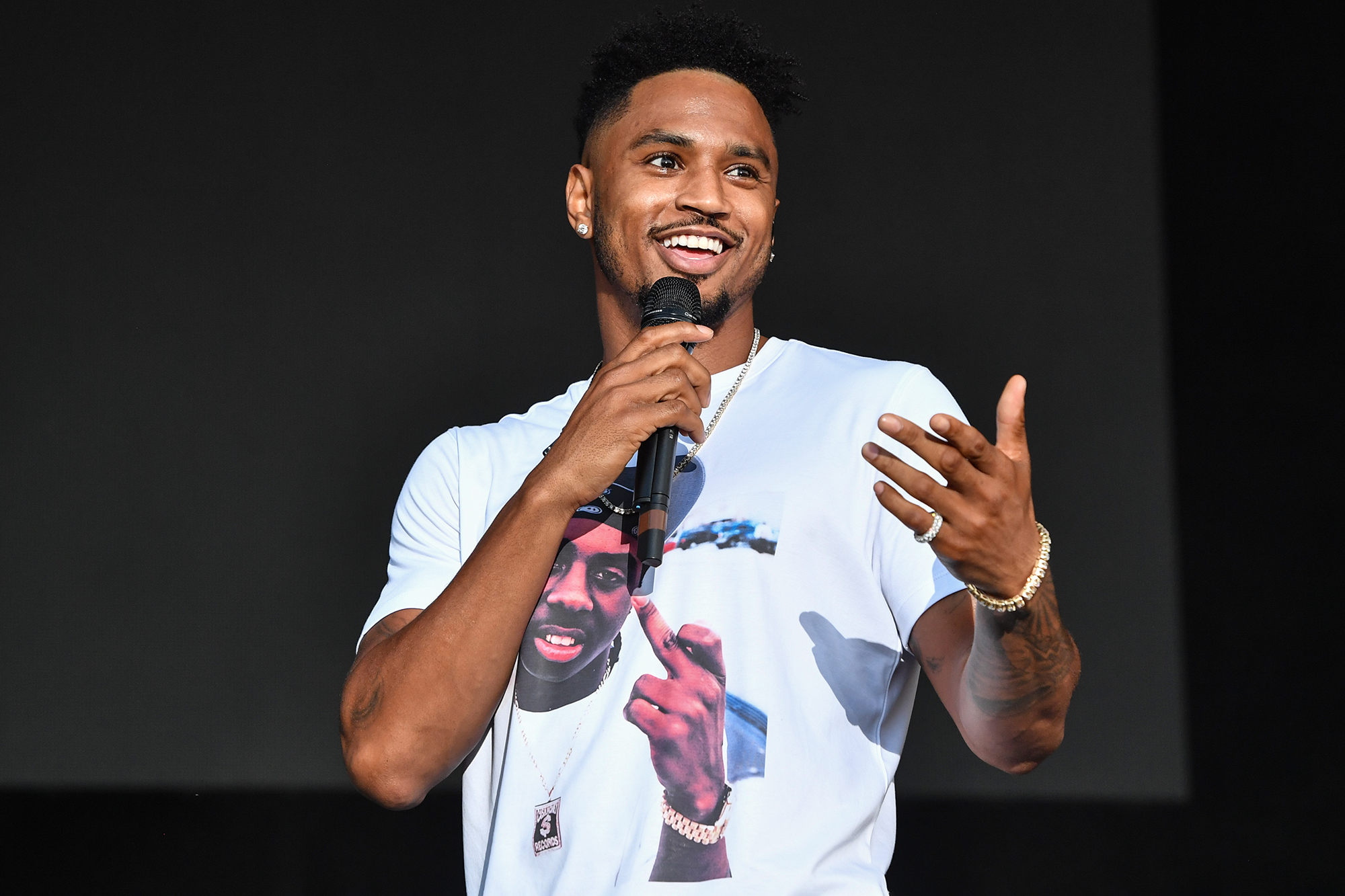 Trey Songz appeared to make light of his arrest after the Kansas City Chiefs game