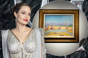 Angelina Jolie is selling painting by Winston Churchill that is a piece of both political and Hollywood history.