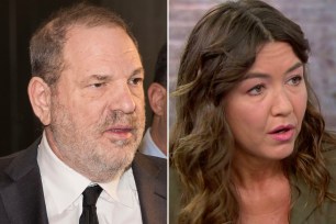 Harvey Weinstein and accuser Miriam Haley.