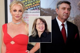 Jodi Montgomery (center) has been overseeing Britney Spears' personal matters instead of her father Jamie Spears (right) since 2019.