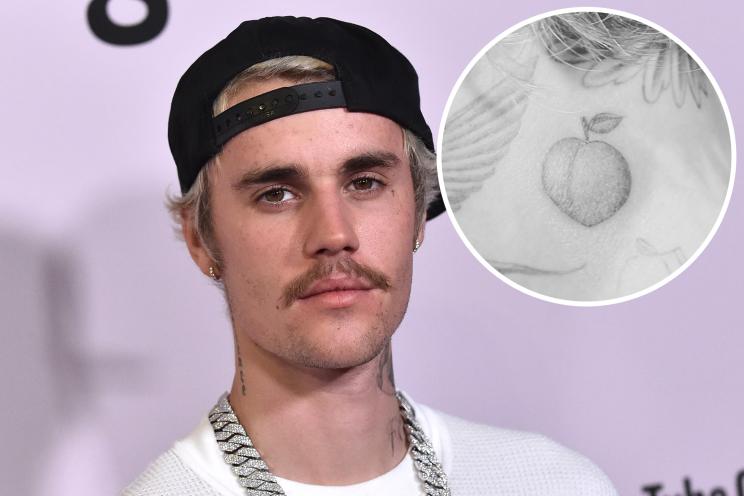 Justin Bieber commemorated his song "Peaches" with a new tattoo.