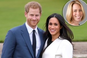 Prince Harry and Meghan Markle; Catherine St-Laurent