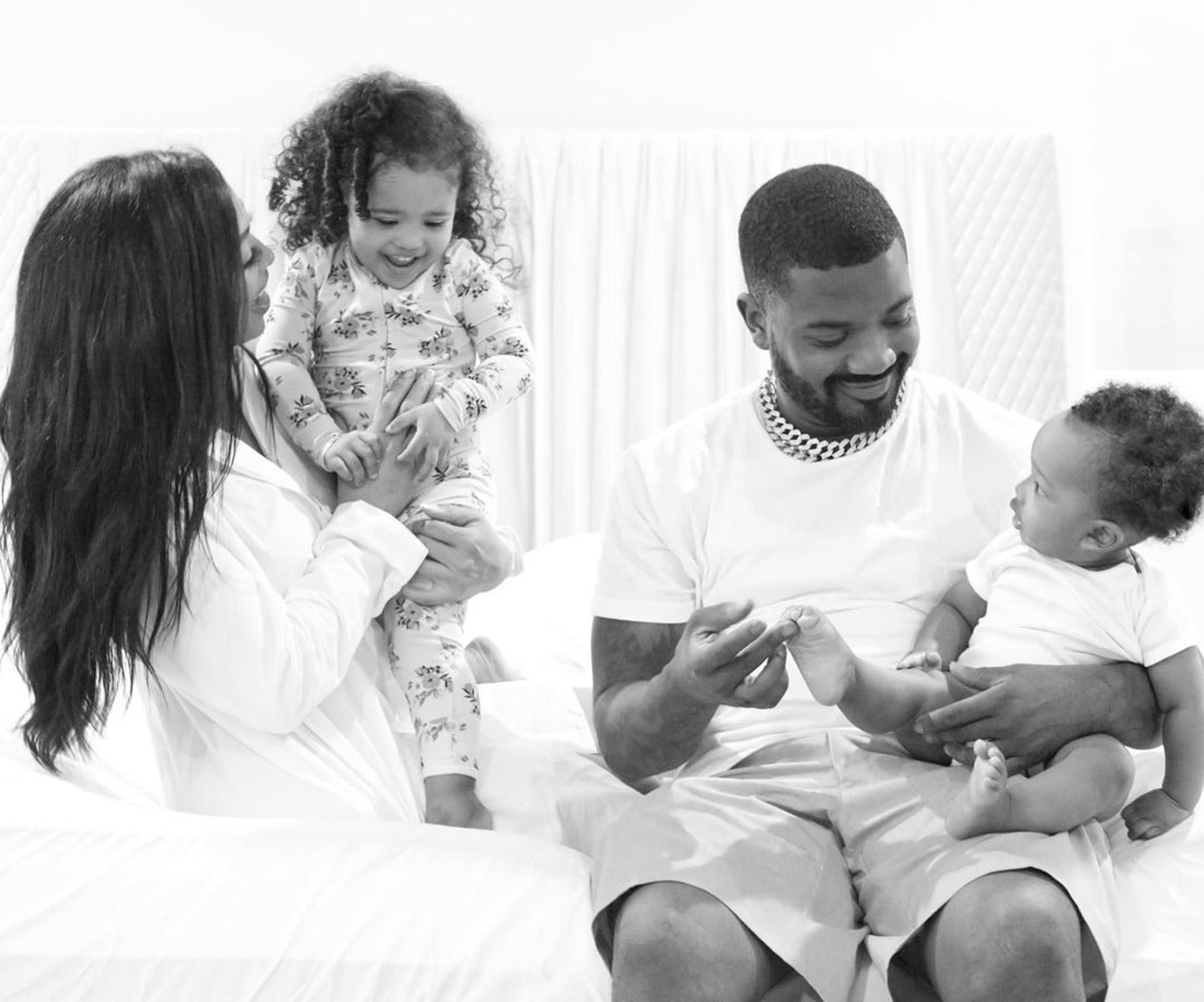 Ray J, Princess Love, daughter Melody and son Epik.