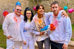 Priyanka Chopra and Nick Jonas celebrated Holi with his parents in London.