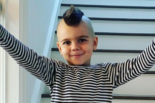 Reign Disick shows off his mohawk.