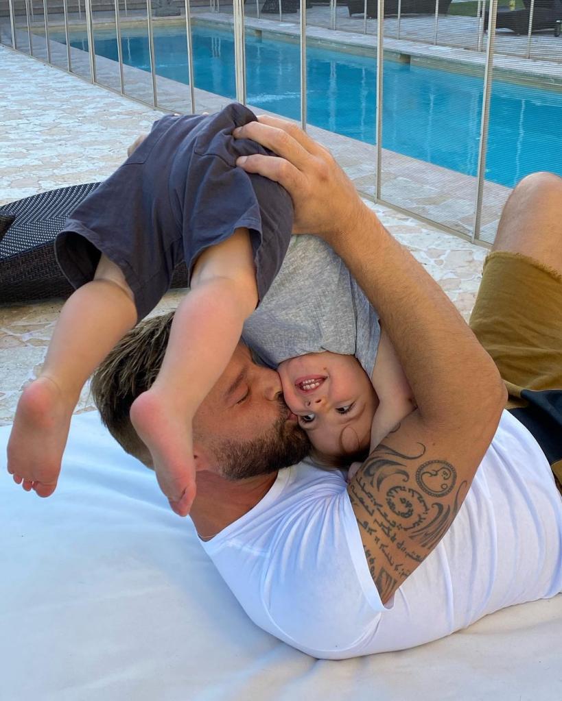 Ricky Martin with his son Renn.