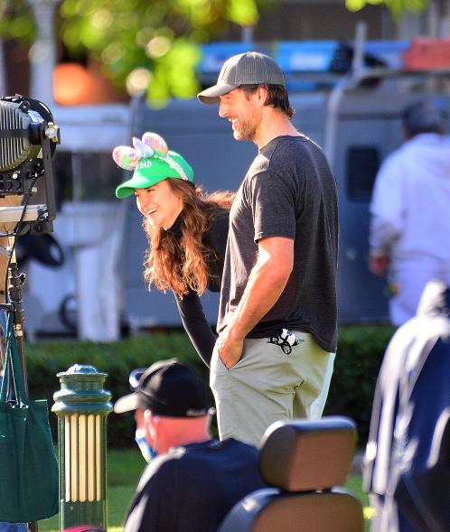 Woodley and Rodgers shared a laugh while enjoying the weekend at the Happiest Place on Earth.