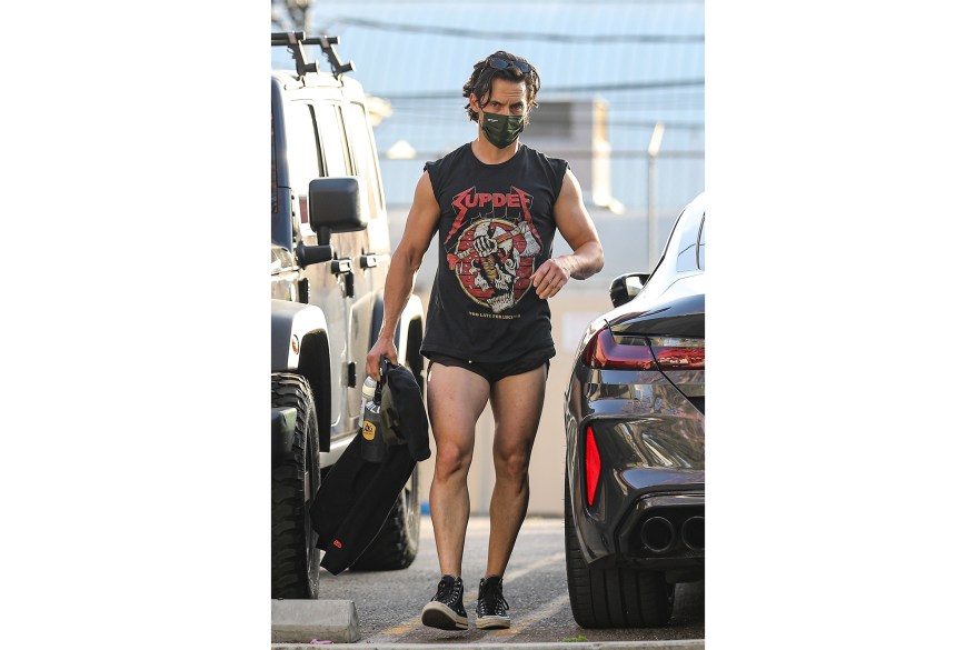 Milo Ventimiglia shows off his muscular thighs while leaving a West Hollywood, Calif., gym.