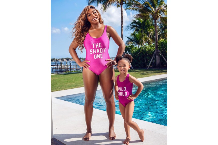 “Together we’re unstoppable,” says Serena Williams, matching with her daughter Alexis, 3.