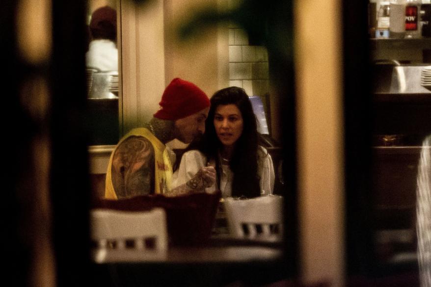 Kourtney Kardashian and Travis Barker.