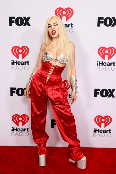 Ava Max on the 2021 iHeartRadio Music Awards red carpet