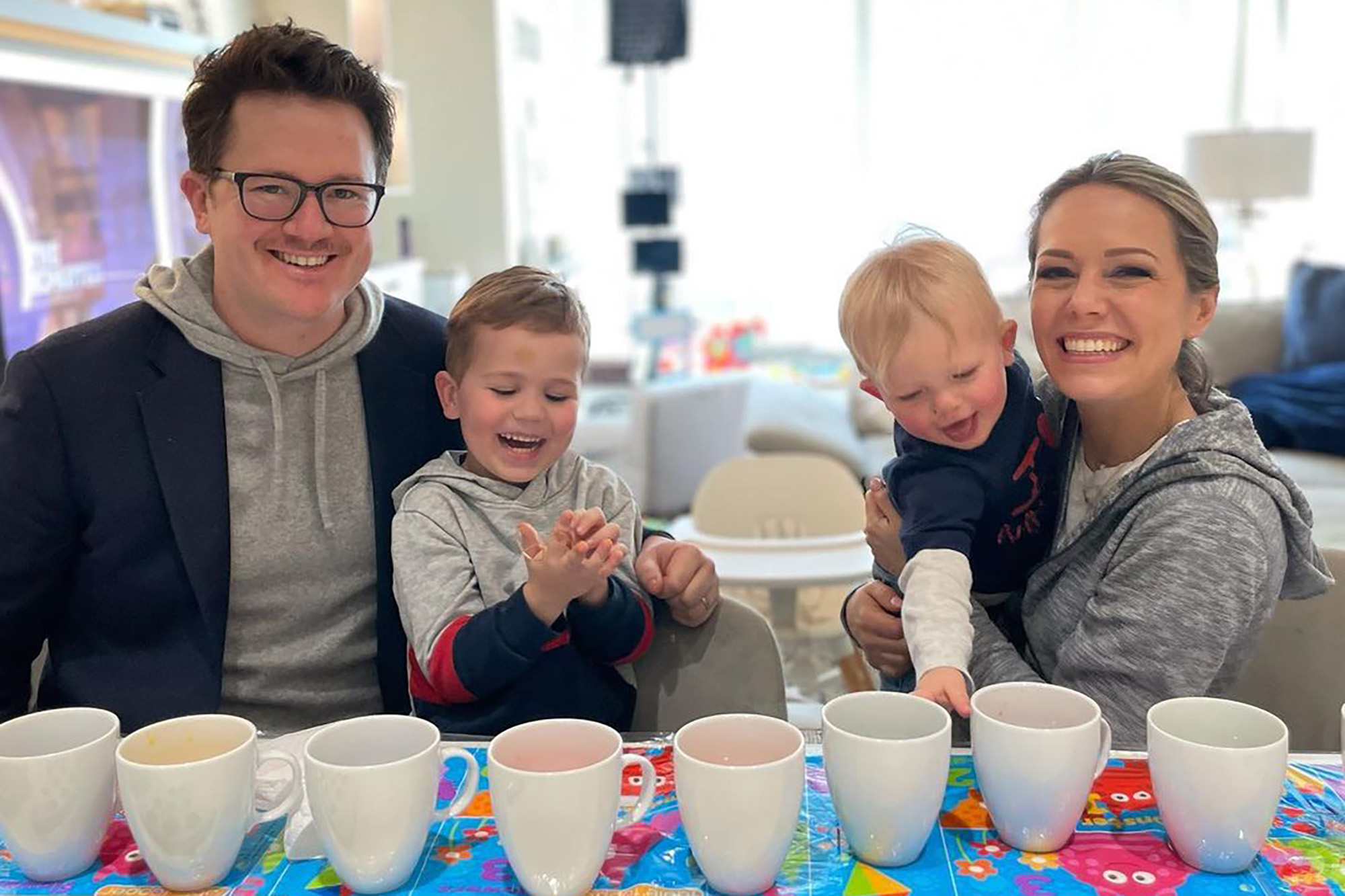 Dylan Dreyer, Brian Fichera and their two sons Calvin and Oliver