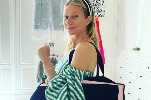 Gwyneth Paltrow with a Rent the Runway bag