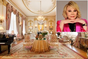 Joan Rivers once had her penthouse "cleared" of ghosts by a psychic.