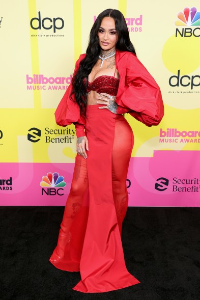 Kehlani on the Billboard Music Awards 2021 red carpet