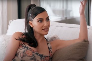 A screenshot of Kim Kardashian in an episode of "Keeping Up With the Kardashians."