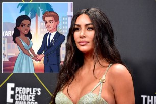 Kim Kardashian has been accused of cashing in on Prince Harry and Meghan Markle’s departure from the Royal Family with her smartphone game.