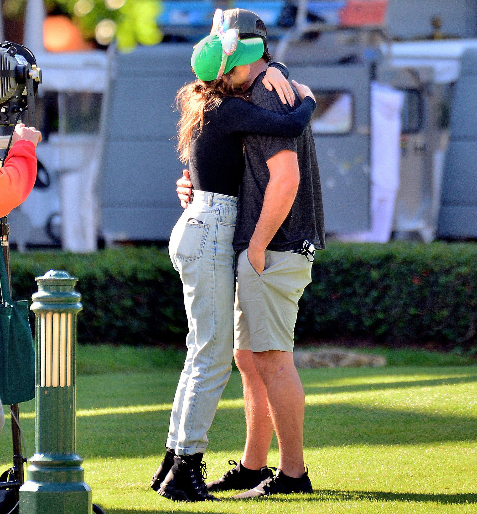 Aaron Rodgers and Shailene Woodley in Disney World