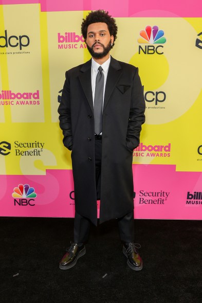 The Weeknd on the Billboard Music Awards 2021 red carpet