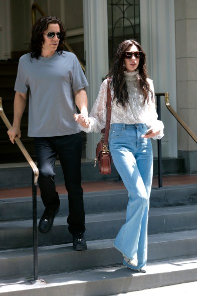 WORK IT: Jared Leto and Anne Hathaway hold hands in NYC while filming their series about the rise of WeWork.