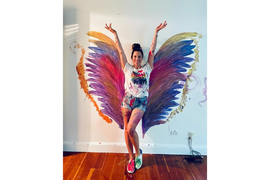 WINGING IT: “A colorful reminder that love is love is love,” said Jessica Biel, celebrating Pride Month.