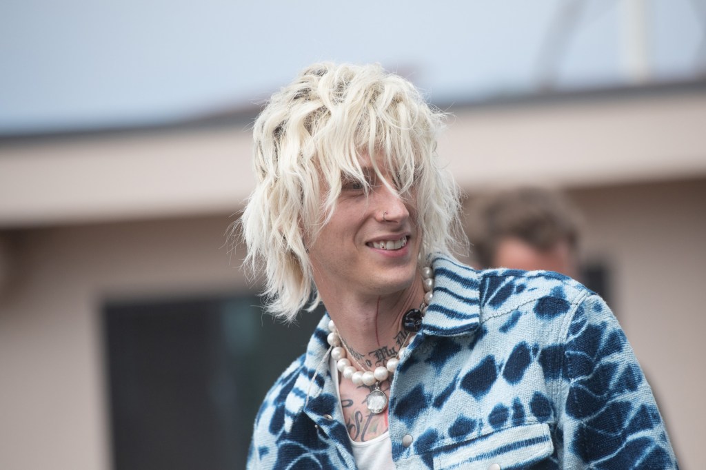 Machine Gun Kelly with long hair on June 19