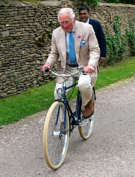 Prince Charles on a bike