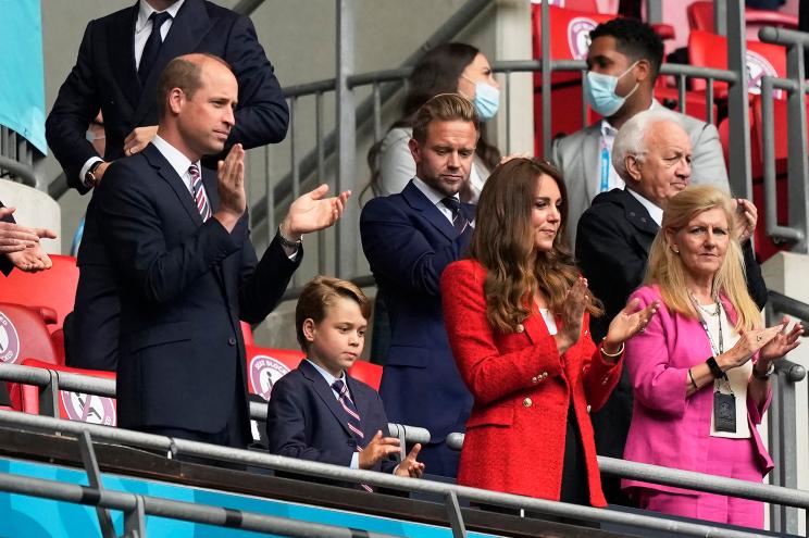 Prince William and Prince George at the UEFA EURO 2020 match.