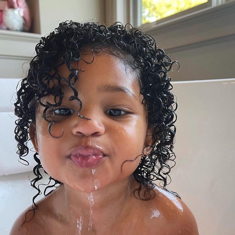 Stormi Webster in the bath