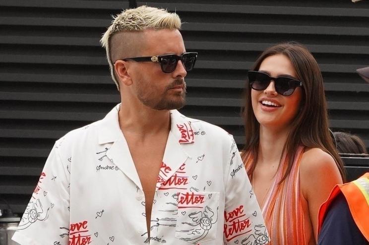 Scott Disick with a blonde mohawk, out with girlfriend Amelia Hamlin