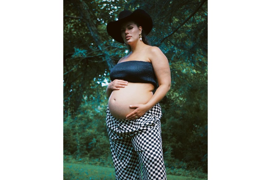 WHOA, MAMA!: Model Ashley Graham shows off her baby bump with “Howdy, partner” pizazz.