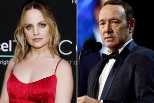 Mena Suvari and Kevin Spacey